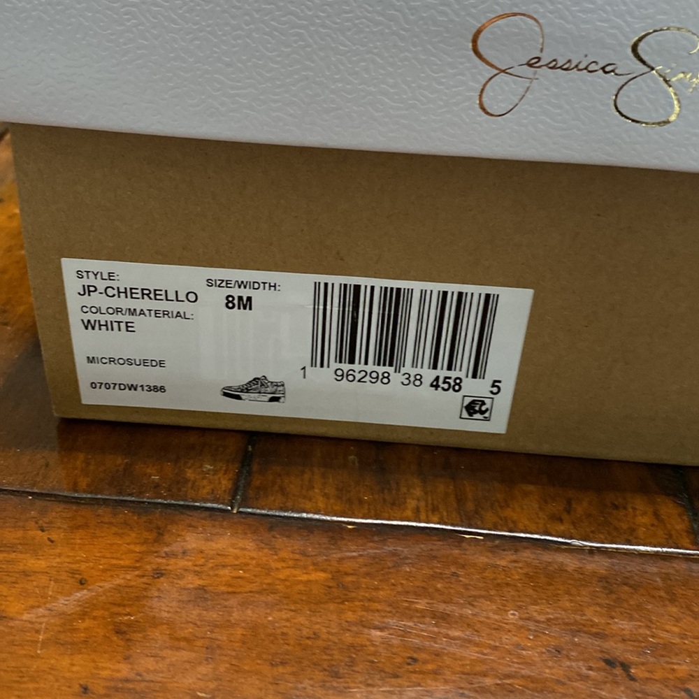 Elegant White and Silver Women's Sneakers by Jessica Simpson - Picture 7 of 7